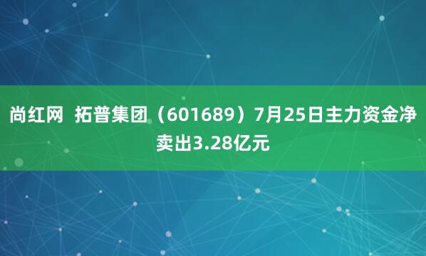 尚红网  拓普集团（601689）7月25日主力资金净卖出3.28亿元